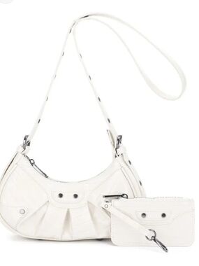 Isabelle Blythe Shoulder Chic White Shoulder Bag with Detachable Wristlet